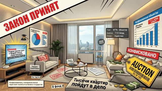 Госдума приняла закон о продаже жилья коррупционеров. Тысячи квартир пойдут в дело